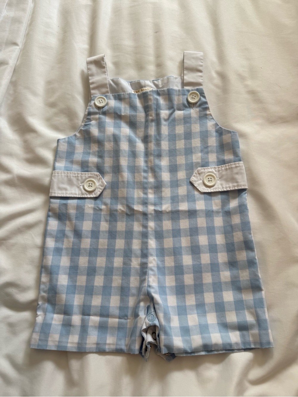 The Beaufort Bonnet Company Blue and White Baby One-Piece Jon Jon 18 Mo